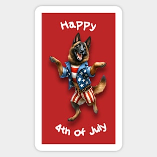 Happy 4th of July - Malinois Sticker